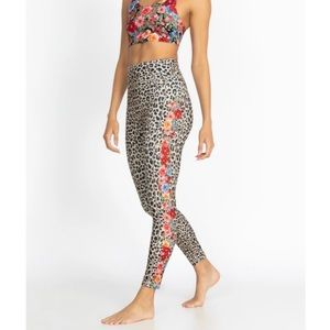 Johnny Was Amabel Bee Cheetah Animal Floral print Leggings